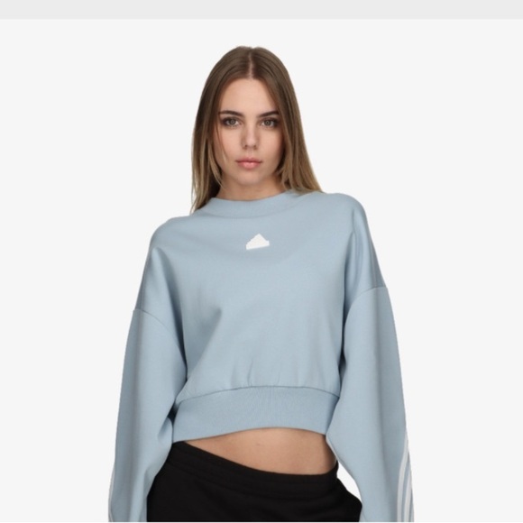 Adidas Sportswear FUTURE ICONS THREE STRIPES Sweatshirt powder blue athleisure - Picture 3 of 14